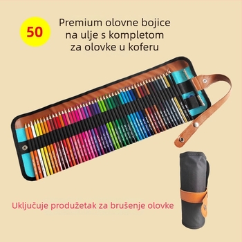 Jiajun Drveni šesterokutni set olovaka na bazi ulja