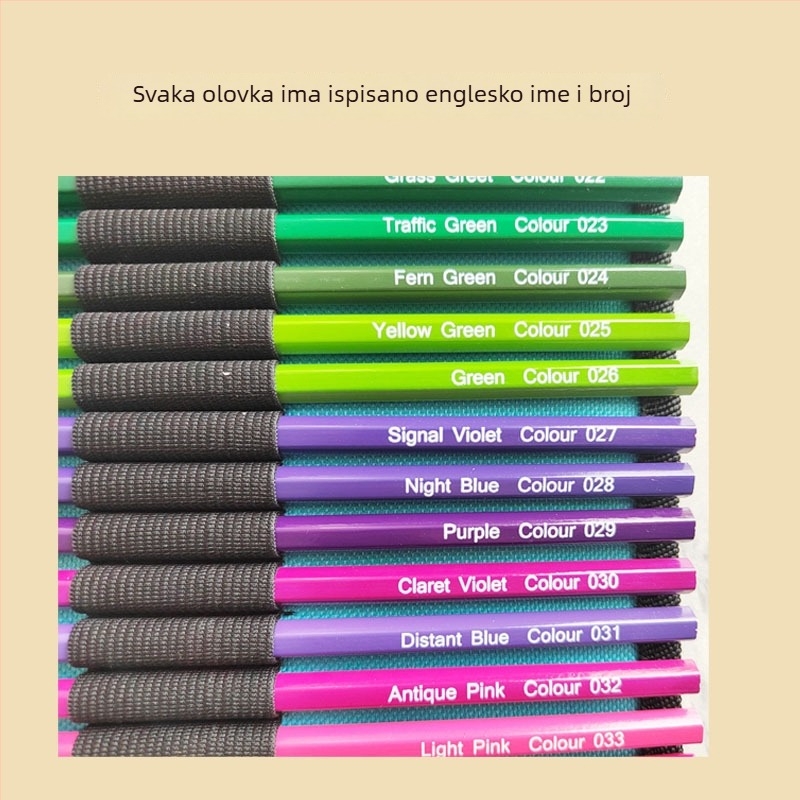 Jiajun Drveni šesterokutni set olovaka na bazi ulja