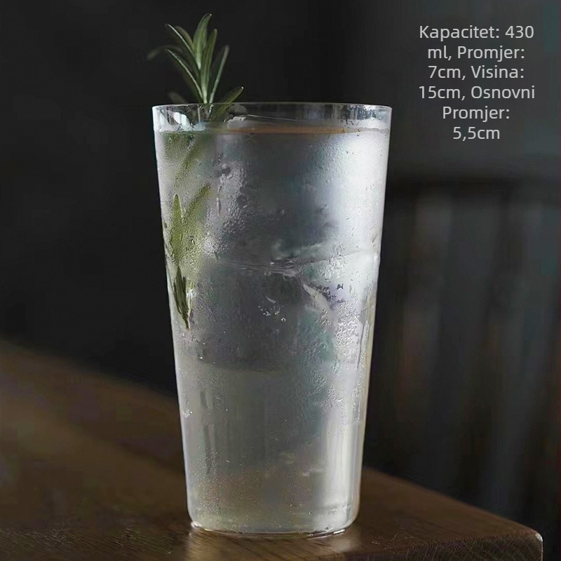 Krištalna koktel čaša s tiskanim logom, prvoklasna kvaliteta, kapacitet 301–400 ml