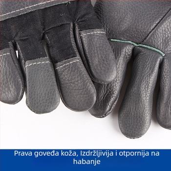Rukavice za zavarivanje od kože goveda, zaštitne radne rukavice, otporne na habanje, udobne, izdržljive i otporne na visoke temperature