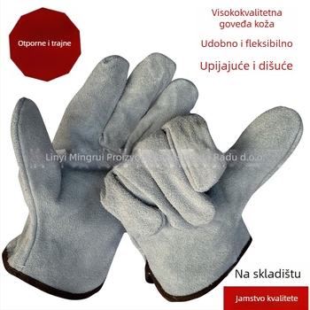 Mingrui rukavice za zavarivanje – koža krave split, izolirane i otporne na trošenje