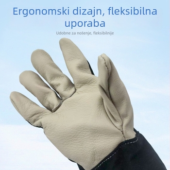 Zaštitne rukavice za zavarivanje, otporne na toplinu i visoke temperature, otporne na habanje, s debelim izolacijskim slojem, za zavarivače, pogodne za MIG/MAG i TIG zavarivanje