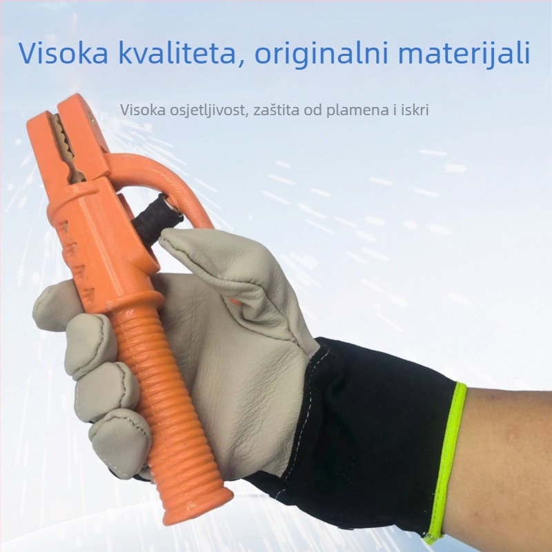 Zaštitne rukavice za zavarivanje, otporne na toplinu i visoke temperature, otporne na habanje, s debelim izolacijskim slojem, za zavarivače, pogodne za MIG/MAG i TIG zavarivanje