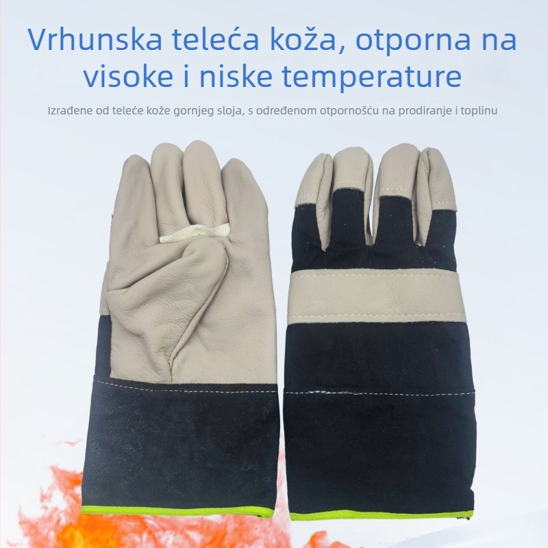 Zaštitne rukavice za zavarivanje, otporne na toplinu i visoke temperature, otporne na habanje, s debelim izolacijskim slojem, za zavarivače, pogodne za MIG/MAG i TIG zavarivanje