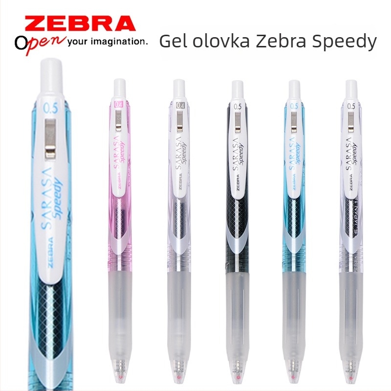 Zebra JJZ33 gel pero s brzom sušenjem, crna tinta, mekani grip, klikni mehanizam