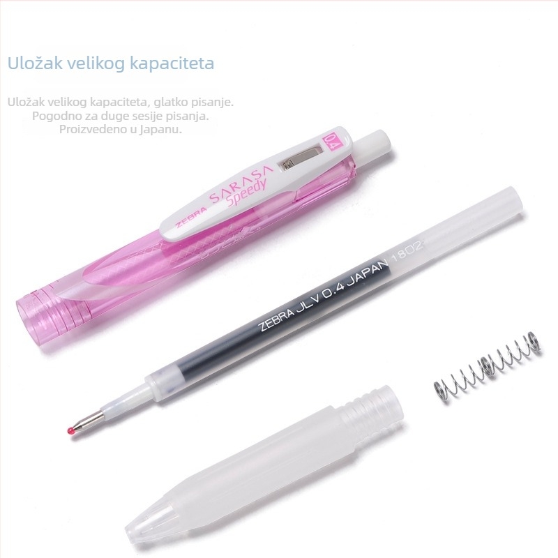 Zebra JJZ33 gel pero s brzom sušenjem, crna tinta, mekani grip, klikni mehanizam