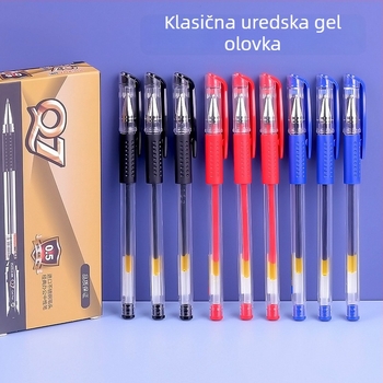 Q7 kuglična olovka s vrhom tipa bullet, 0,5 mm, wolframovo pero, plastično tijelo, kapica