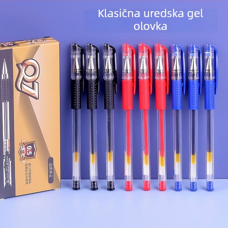 Q7 kuglična olovka s vrhom tipa bullet, 0,5 mm, wolframovo pero, plastično tijelo, kapica