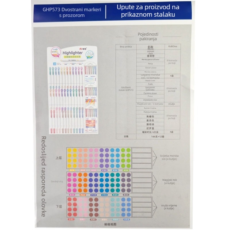 Master 573 dvostrano-glava marker set za podcrtavanje, nije uvezen; poklon za rođendan; za školarke; Dan djece