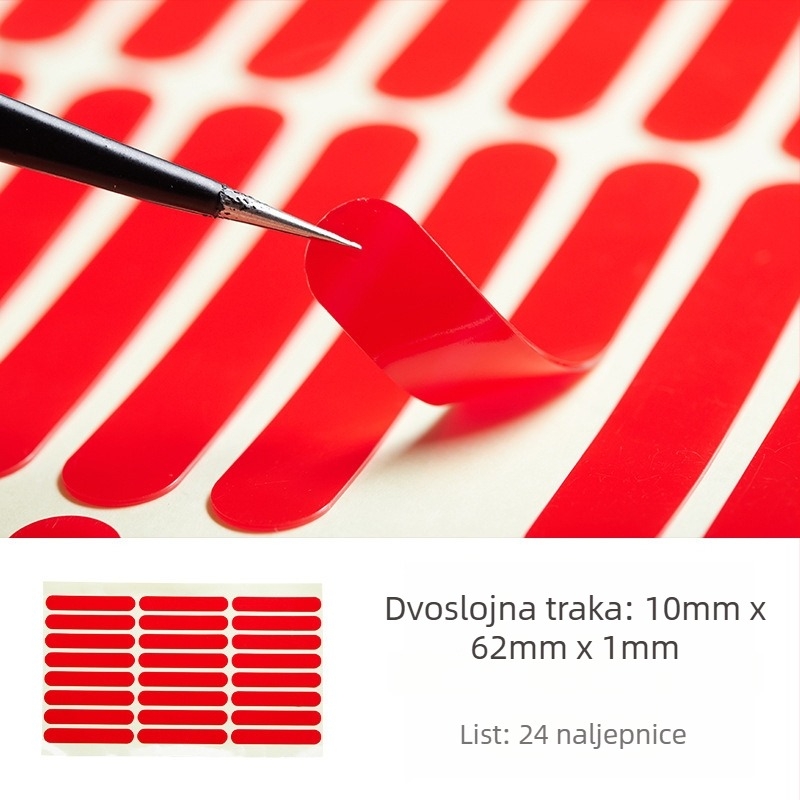 Lijepilo za nokte za manikuru, dvostrano, prozirno, bez tragova, 1 kom, domaća marka