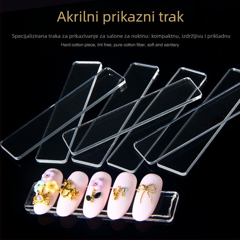 Lijepilo za nokte za manikuru, dvostrano, prozirno, bez tragova, 1 kom, domaća marka