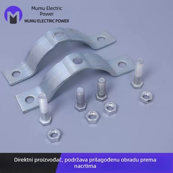 Galvanizirana stezaljka za plošno željezo i čelično užad, pribor za električne i komunikacijske kabeliranje