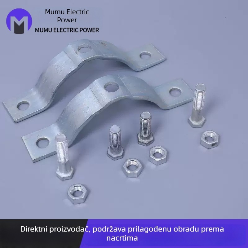 Galvanizirana stezaljka za plošno željezo i čelično užad, pribor za električne i komunikacijske kabeliranje