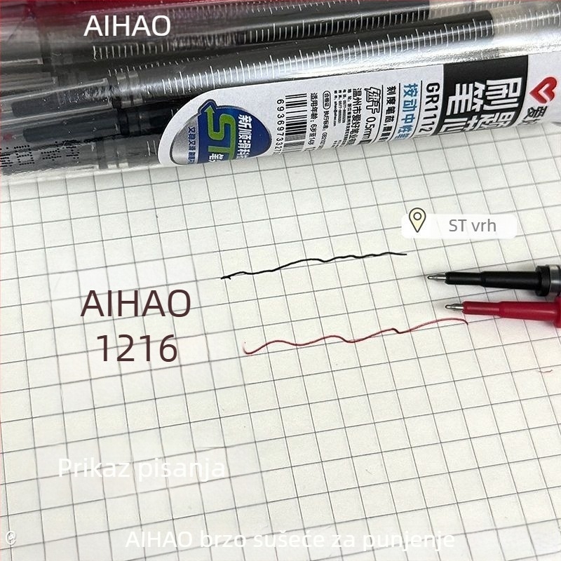 Aihao punjenje pera sa ST vrhom, brzo sušeći vrh, debljina linije 0,5 mm, model Default Item