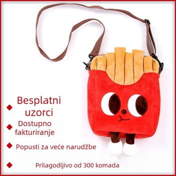 Pliš crossbody torbica s dizajnom životinje, prilagođena nacrtima (punjenje PP pamuk; kratki pliš; za uzrast 7–14)