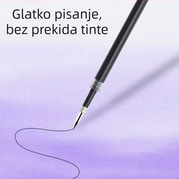 BOTH patrone za kemijsku olovku s gumbom, crna, 0,5 mm, dvostruko kuglična olovka, velika kapaciteta