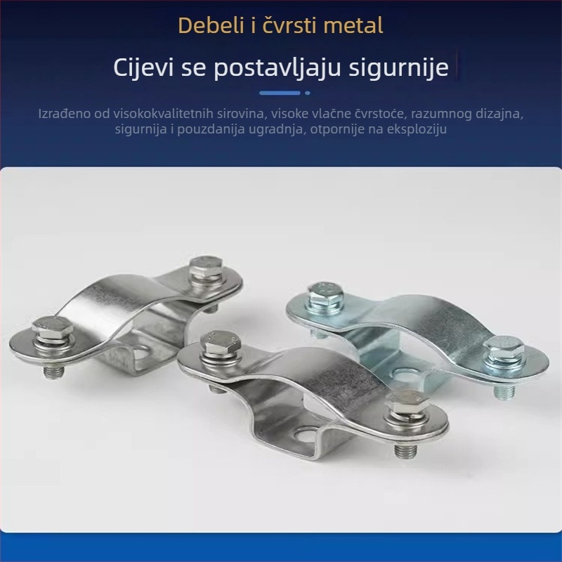 Eksplozijski otporna montažna skoba za cijevi, DN15/DN20, G1/2/G3/4, karbon čelik ili 304 nehrđajući čelik