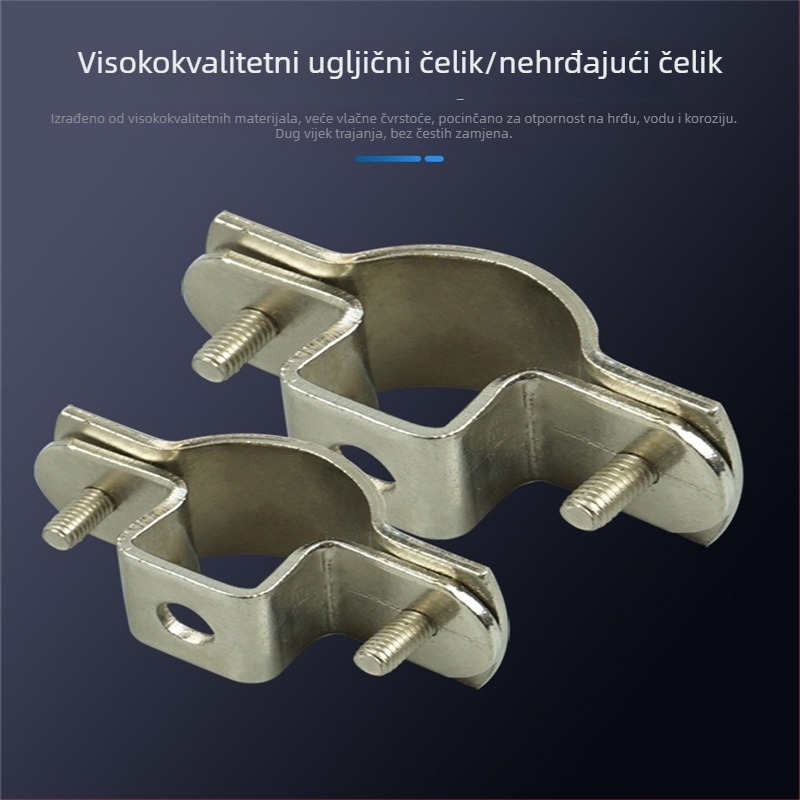Eksplozijski otporna montažna skoba za cijevi, DN15/DN20, G1/2/G3/4, karbon čelik ili 304 nehrđajući čelik