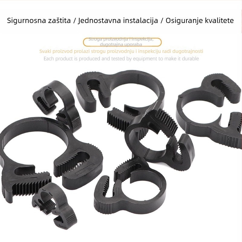 Nylon spojnice za crijeve i cijevi, univerzalne plastične stezne, nominalni promjer 26.1 mm, raspon pričvršćivanja 6.1-24.5 mm