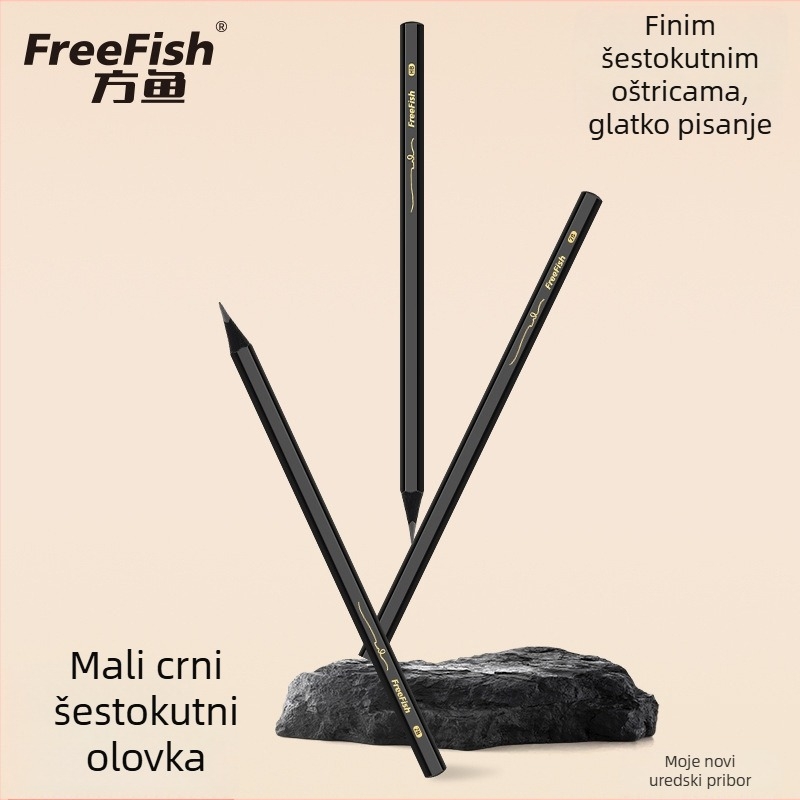 Drvena šesterouglasta olovka HB/2B za pisanje i skice