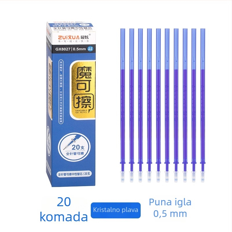 Refil za neutralno pero za učenike, izbrisivo, 0,5 mm, ZUIXUA model 8027, plastično