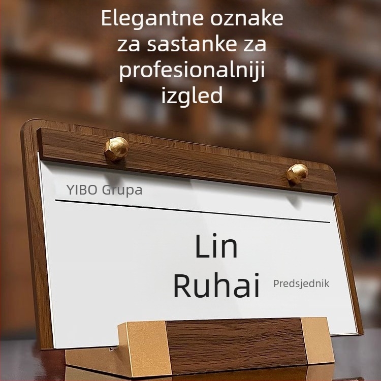 Akrilni stolni držač za vizitke i imena — Luton; Materijal: akrilno staklo; Kategorija: promotivni prikaz; Stil: stolni