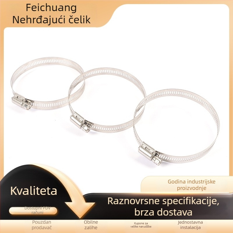 Spona za cijevi od 304 nehrđajućeg čelika, Feichuang Stainless Steel, za plastične cijevi i cijevi s aluminijskim folijom, podrijetlo Jiangsu