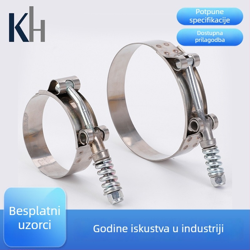 304 nehrđajući čelik spona za crijevo, europskog stila, nominalni promjer 10–25 mm, učvršćivanje 15–38 mm, raspon 31–252 mm, Kaihong