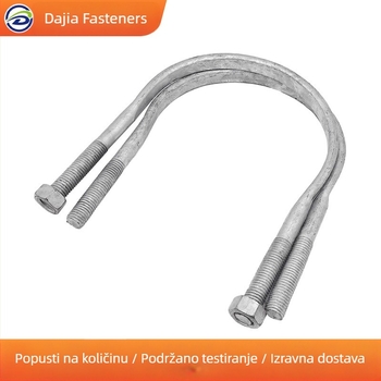 U-oblika stezaljka za električne stupove i cijevi za gašenje, nosiva potpora, pocinčano toplim galvaniziranjem