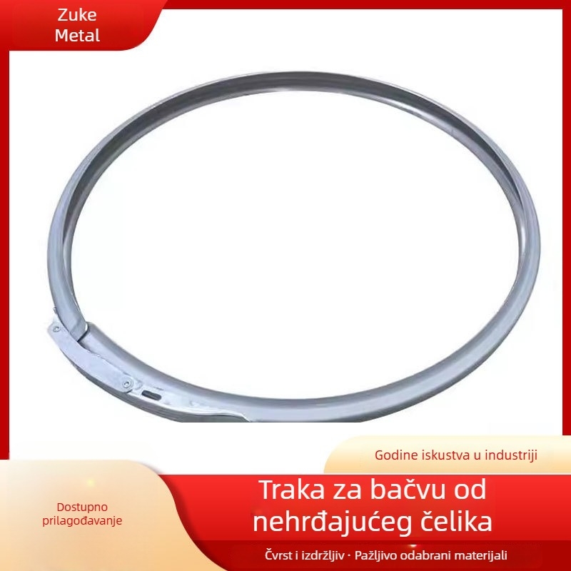 Nehrđajuća čelična stezaljka za ventilacijske cijevi, vijčani zatvarač sa brtvom