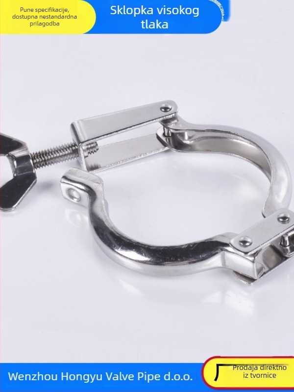 Držač cijevi od 304 nehrđajućeg čelika, sanitarnog stupnja, s precizno odlivenim spojem