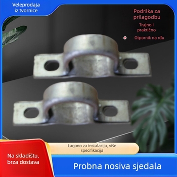 Pozlaćeni U-oblik držač cijevi za stupove i prometne znakove, običan debeli šarnir, Dongyi Hardware