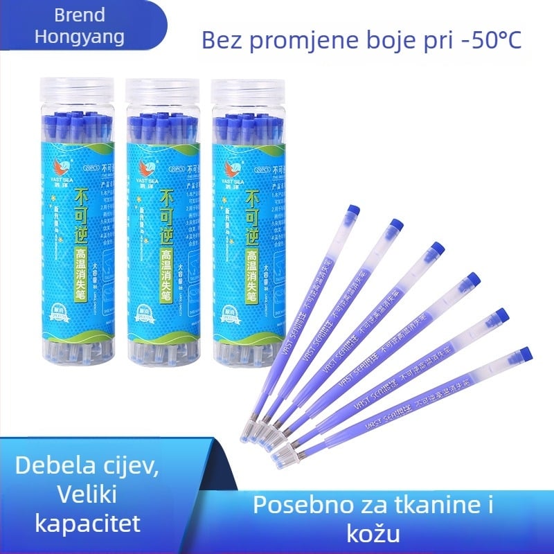 Visokotemperaturna izblijedjujuća olovka za odjeću i kožu, refill, plastično tijelo, širina linije 1.0 mm, duljina crte 150 m