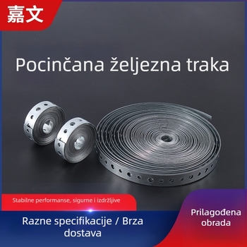 KEVIN galvanizirana željezna traka, rolna s priborom za prstenasti stezalj cijevi, debljina 0,4–0,8 mm, duljine 3/5/15/30 m