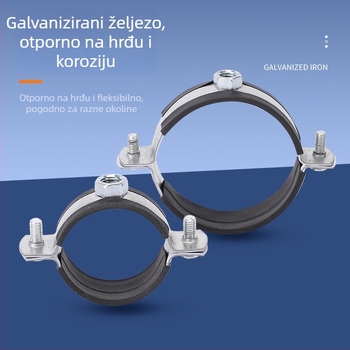 Željezna teška cijevna stezaljka, prilagodljiva, šifra proizvoda Jx-08191
