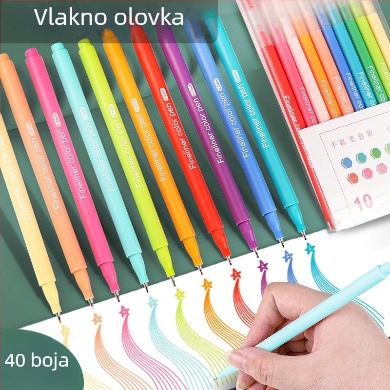 Famous Horse LC-1002 set gelnih olovaka, plastično kućište, PVC prozirna kutija, 240 komada u pakiranju, uključuje highlighter s brzo sušećim tintom