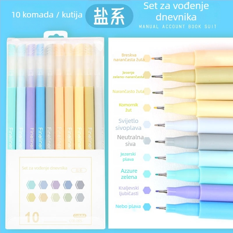 Famous Horse LC-1002 set gelnih olovaka, plastično kućište, PVC prozirna kutija, 240 komada u pakiranju, uključuje highlighter s brzo sušećim tintom