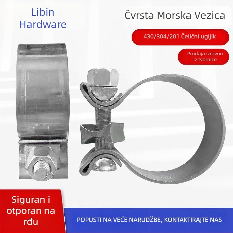 Libin spona od 304 nehrđajućeg čelika za cijevi, robusna za hardver