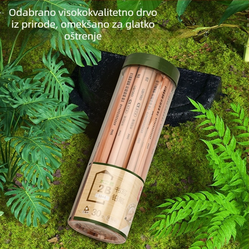 Deli drvene olovke 2B/HB, trokutastog oblika, za učenike 1. i 2. razreda te djecu u vrtiću