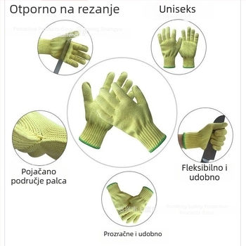 Runfeng rukavice od aramida Kevlar 1414 (otporne na rezanje, otporne na visoke temperature, otporne na habanje, protupožarne)