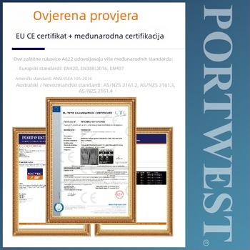 Portwest HPPE rukavice protiv rezanja s PU premazom na dlanu, izolirane, EN 388 razina 5