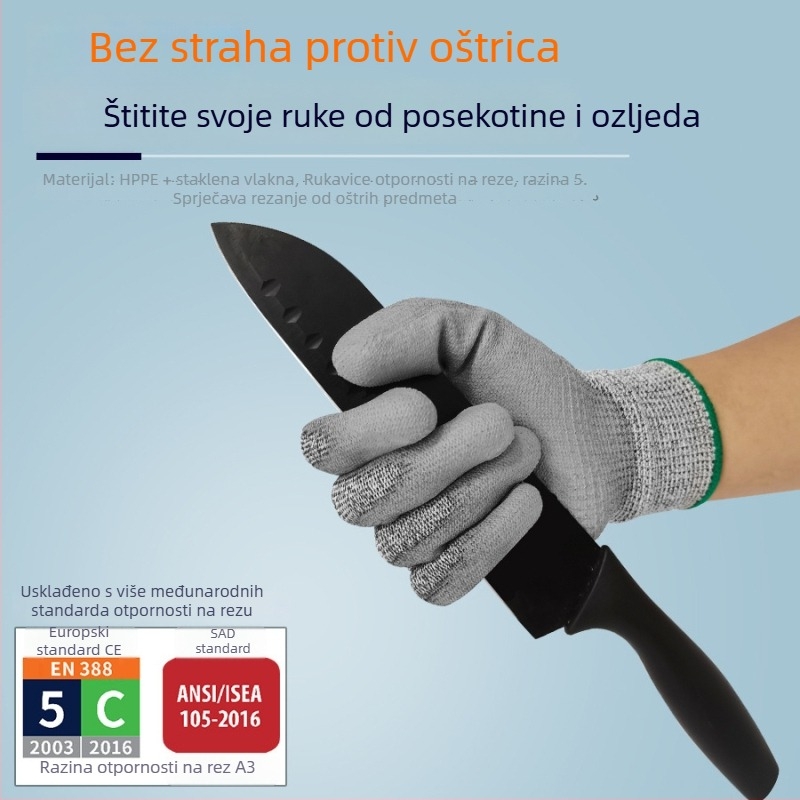 Portwest HPPE rukavice protiv rezanja s PU premazom na dlanu, izolirane, EN 388 razina 5