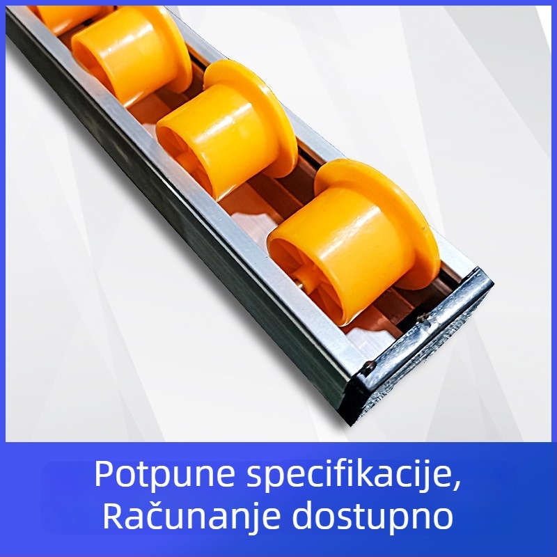 Vodič kliza od aluminijske legure s ojačanim rubom od nehrđajućeg čelika za skladišne police