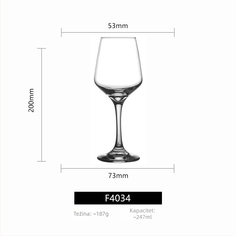Libbey visoka čaša za vino, staklo, 301–400 ml