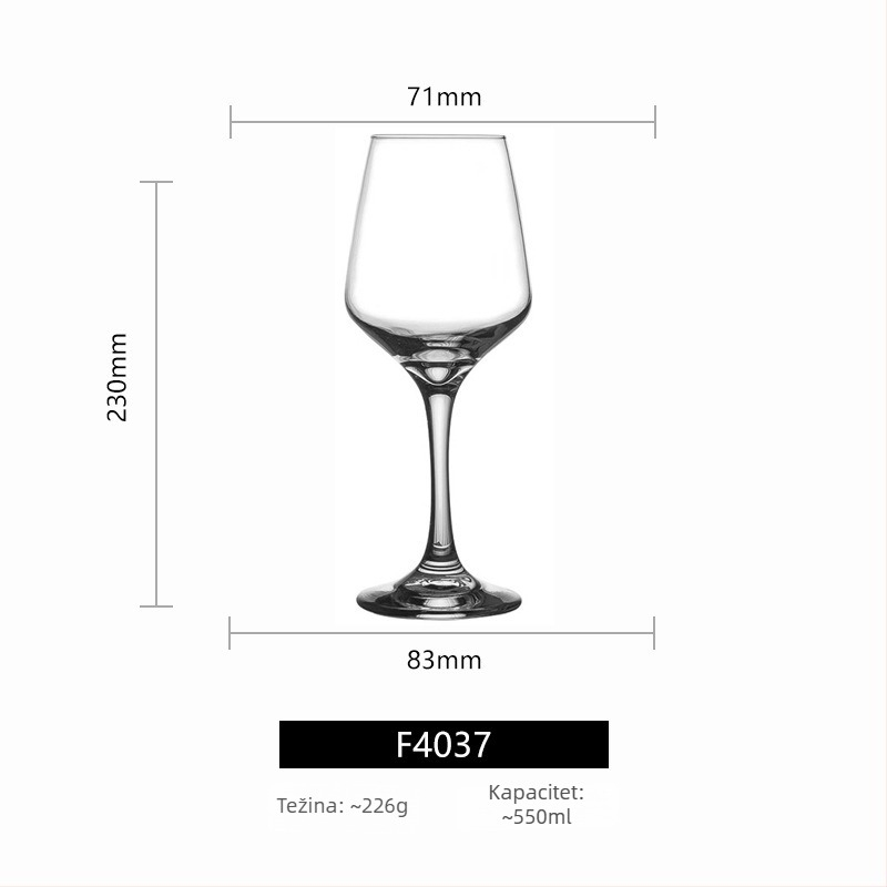 Libbey visoka čaša za vino, staklo, 301–400 ml