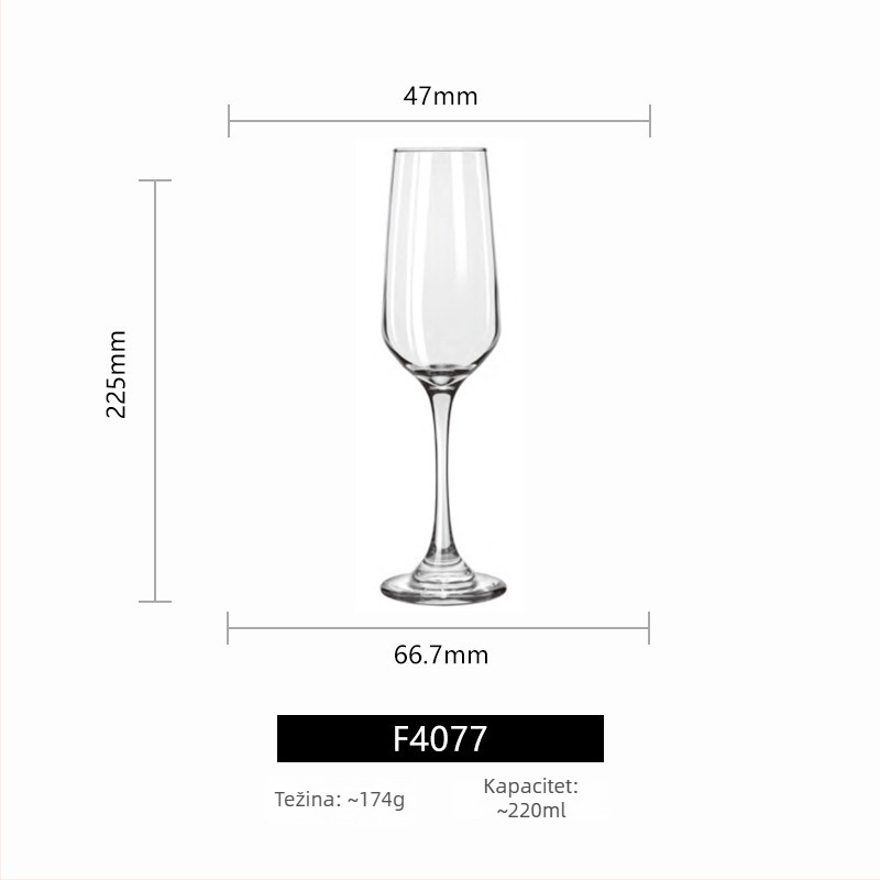 Libbey visoka čaša za vino, staklo, 301–400 ml
