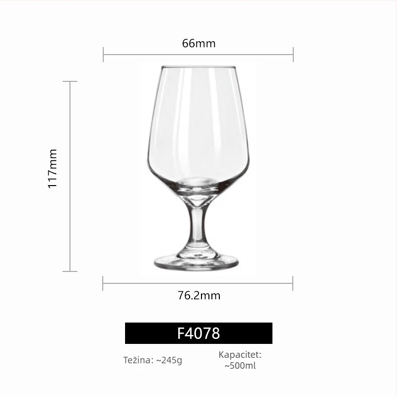 Libbey visoka čaša za vino, staklo, 301–400 ml