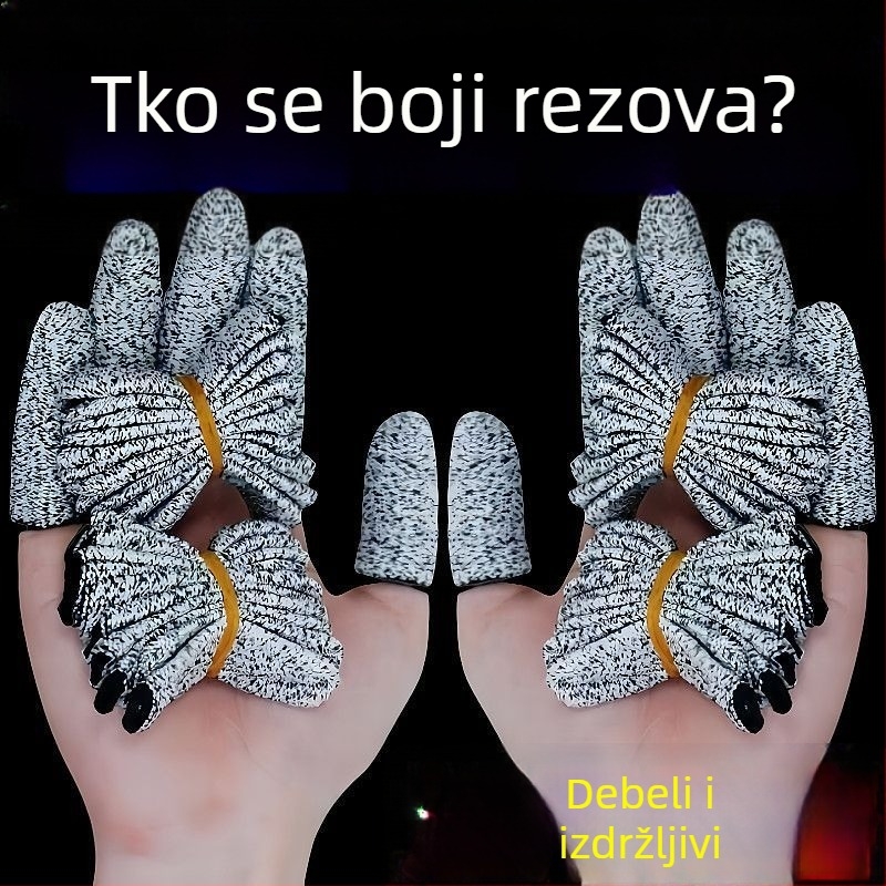 Jednokratne zaštitne kapice za prste protiv posjekotina, debele otporne zaštite za prste za vrtlarstvo