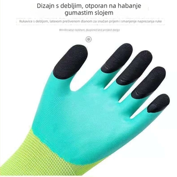 Lateks rukavice za posao s premazom, prozračne, ojačane, otporne na rezanje (Težina: 50; Za održavanje hardvera i strojeva)