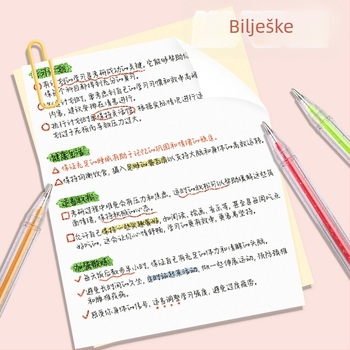 Gel olovka s glitterom Hg6126 od ZUIXUA, s perlatnim završetkom za dnevnik i označavanje